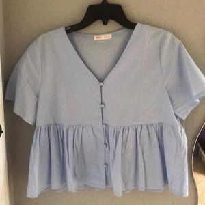Baby blue blouse